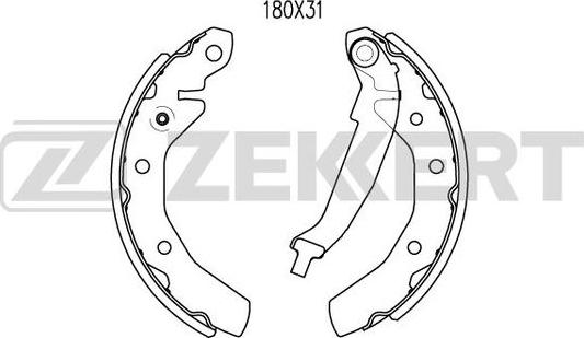 Zekkert BK-4027 - Bremžu loku komplekts adetalas.lv