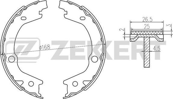 Zekkert BK-4198 - Bremžu loku komplekts adetalas.lv