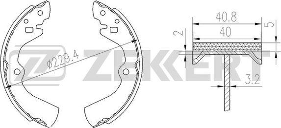 Zekkert BK-4141 - Bremžu loku komplekts adetalas.lv