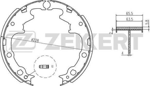 Zekkert BK-4148 - Bremžu loku komplekts adetalas.lv