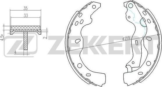 Zekkert BK-4154 - Bremžu loku komplekts adetalas.lv