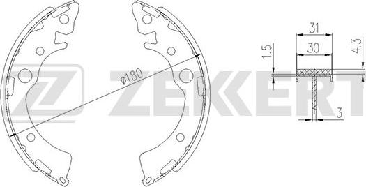 Zekkert BK-4161 - Bremžu loku komplekts adetalas.lv