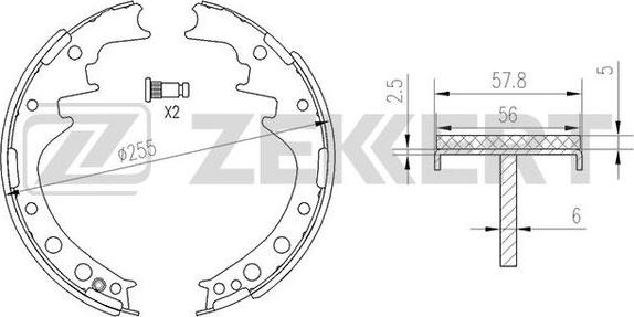 Zekkert BK-4119 - Bremžu loku komplekts adetalas.lv