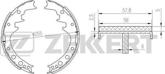 Zekkert BK-4118 - Bremžu loku komplekts adetalas.lv