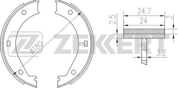 Zekkert BK-4135 - Bremžu loku komplekts adetalas.lv