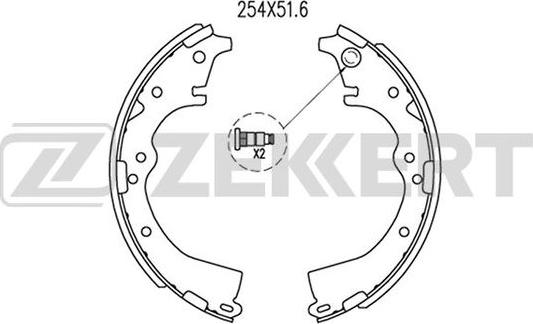 Zekkert BK-4120 - Bremžu loku komplekts adetalas.lv