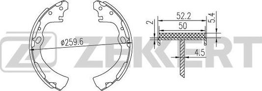 Zekkert BK-4170 - Bremžu loku komplekts adetalas.lv