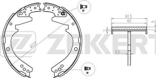 Zekkert BK-4359 - Bremžu loku komplekts adetalas.lv