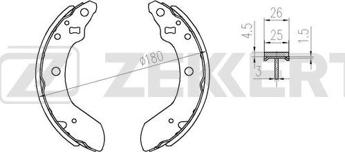 Zekkert BK-4358 - Bremžu loku komplekts adetalas.lv