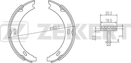 Zekkert BK-4336 - Bremžu loku komplekts adetalas.lv