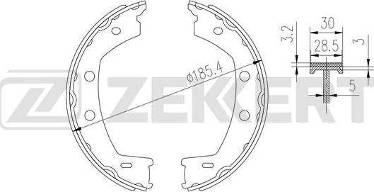 Zekkert BK-4327 - Bremžu loku komplekts adetalas.lv