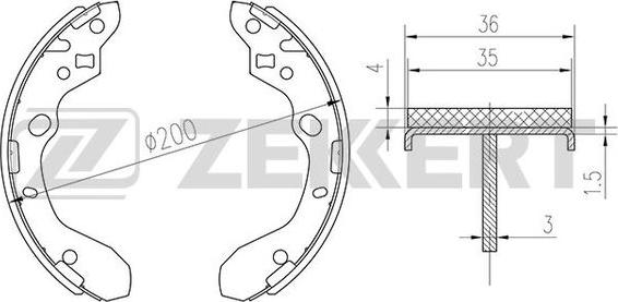 Zekkert BK-4294 - Bremžu loku komplekts adetalas.lv