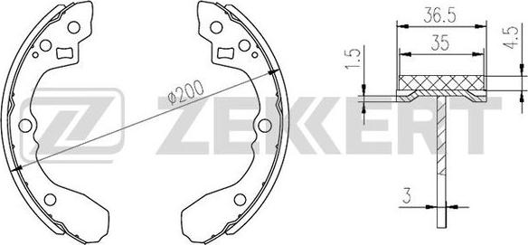 Zekkert BK-4250 - Bremžu loku komplekts adetalas.lv