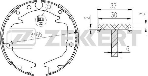 Zekkert BK-4280 - Bremžu loku komplekts adetalas.lv