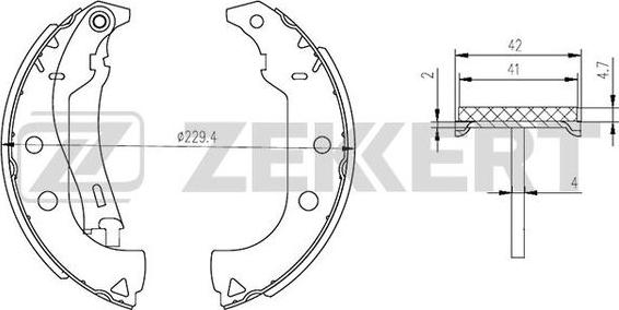 Zekkert BK-4281 - Bremžu loku komplekts adetalas.lv