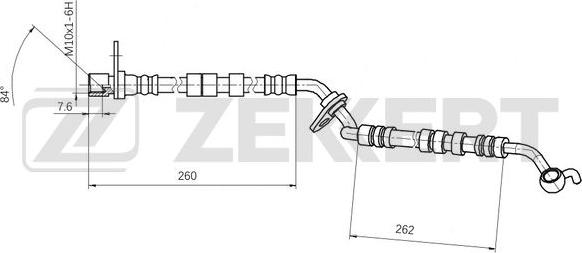 Zekkert BS-9524 - Bremžu šļūtene adetalas.lv