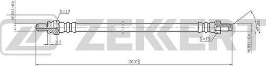 Zekkert BS-9391 - Bremžu šļūtene adetalas.lv