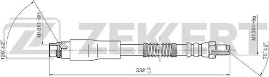 Zekkert BS-9286 - Bremžu šļūtene adetalas.lv