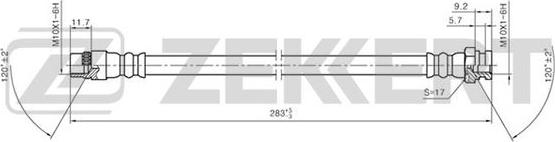 Zekkert BS-9237 - Bremžu šļūtene adetalas.lv