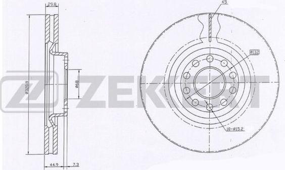 Zekkert BS-5976 - Bremžu diski adetalas.lv