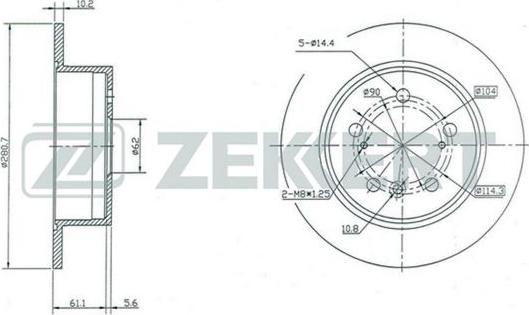 Zekkert BS-5431 - Bremžu diski adetalas.lv