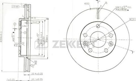 Zekkert BS-5594 - Bremžu diski adetalas.lv