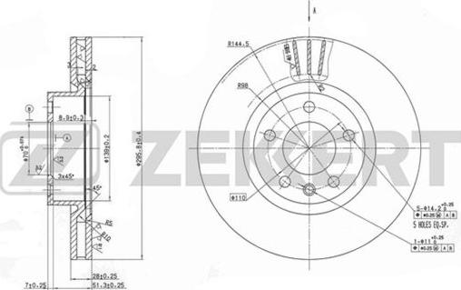 Zekkert BS-5600 - Bremžu diski adetalas.lv