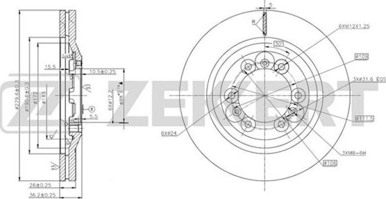 Zekkert BS-5671 - Bremžu diski adetalas.lv