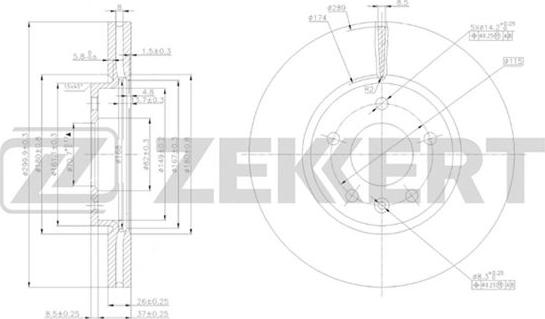 Zekkert BS-5051 - Bremžu diski adetalas.lv