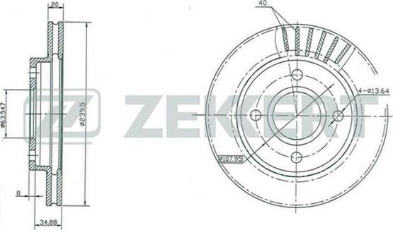 Zekkert BS-5021 - Bremžu diski adetalas.lv