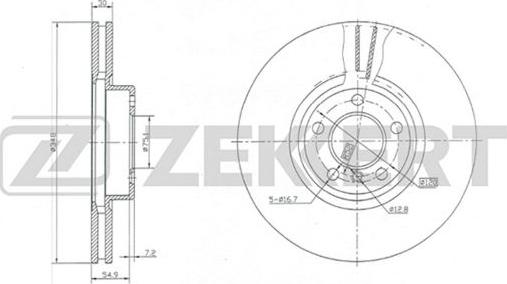 Zekkert BS-5074 - Bremžu diski adetalas.lv