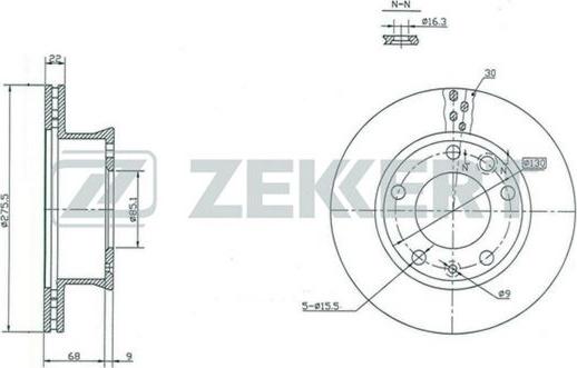 Zekkert BS-5199 - Bremžu diski adetalas.lv