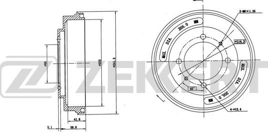 Zekkert BS-5154 - Bremžu trumulis adetalas.lv