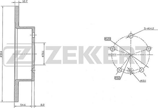 Zekkert BS-5165 - Bremžu diski adetalas.lv