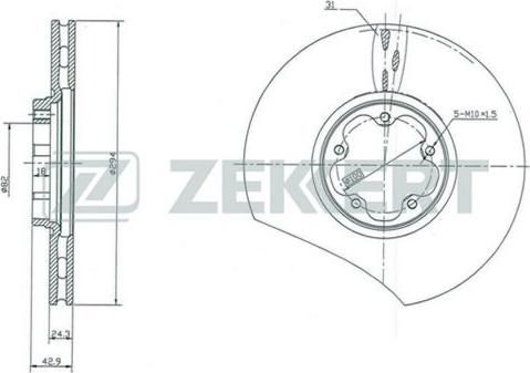 Zekkert BS-5347 - Bremžu diski adetalas.lv