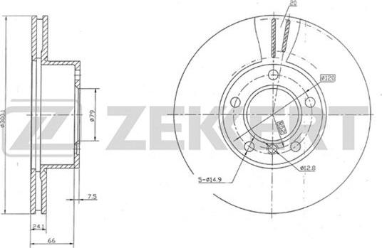 Zekkert BS-5258 - Bremžu diski adetalas.lv