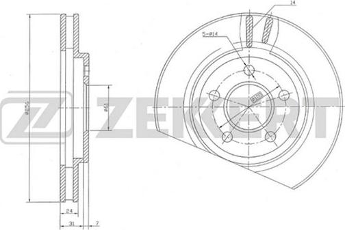 Zekkert BS-5220 - Bremžu diski adetalas.lv