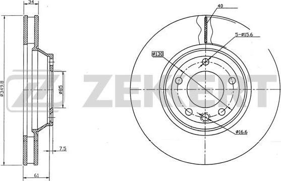 Zekkert BS-5793 - Bremžu diski adetalas.lv