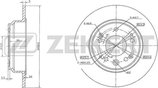 Zekkert BS-5709 - Bremžu diski adetalas.lv