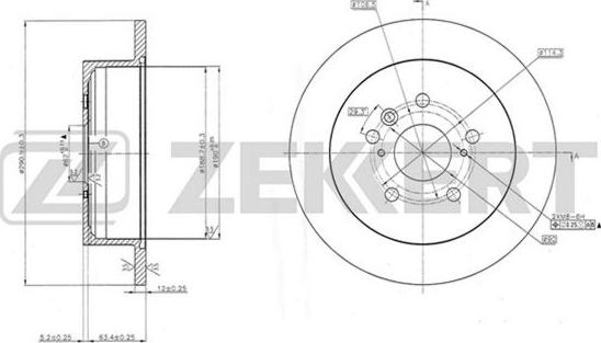 Zekkert BS-5706 - Bremžu diski adetalas.lv