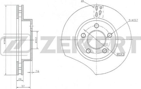 Zekkert BS-5727 - Bremžu diski adetalas.lv