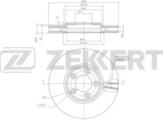 Zekkert BS-6335 - Bremžu diski adetalas.lv