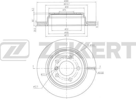 Zekkert BS-6338 - Bremžu diski adetalas.lv