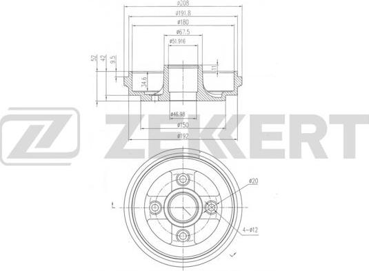 Zekkert BS-6326 - Bremžu trumulis adetalas.lv