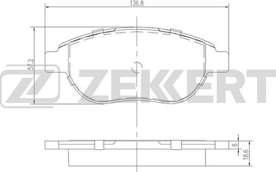 Zekkert BS-1447 - Bremžu uzliku kompl., Disku bremzes adetalas.lv