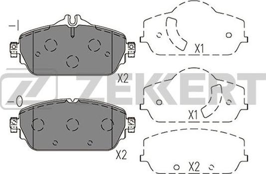 Zekkert BS-1411 - Bremžu uzliku kompl., Disku bremzes adetalas.lv