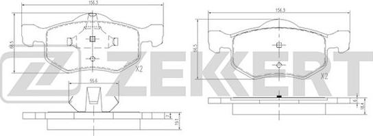 Zekkert BS-1671 - Bremžu uzliku kompl., Disku bremzes adetalas.lv