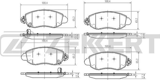 Zekkert BS-1033 - Bremžu uzliku kompl., Disku bremzes adetalas.lv