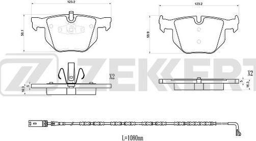 Zekkert BS-1196 - Bremžu uzliku kompl., Disku bremzes adetalas.lv