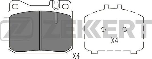 Zekkert BS-1396 - Bremžu uzliku kompl., Disku bremzes adetalas.lv